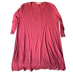 Forever Rose Couture Women Dress size 3X Long Sleeve KneeLength Stretchy Pink